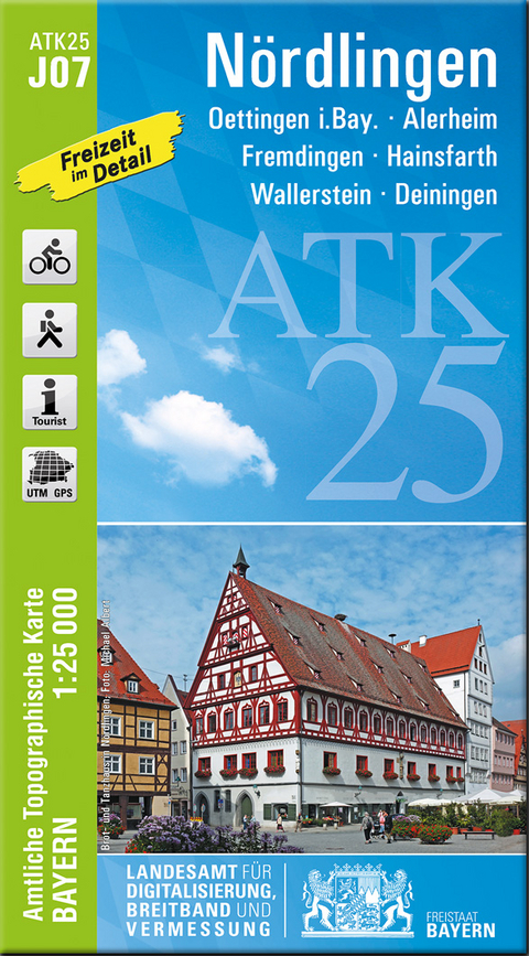ATK25-J07 N&ouml;rdlingen (Amtliche Topographische Karte 1:25000)