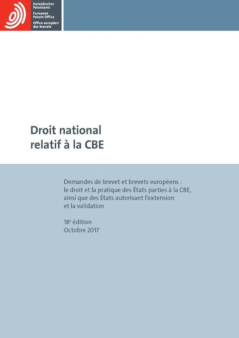 Droit national relatif &agrave; la CBE