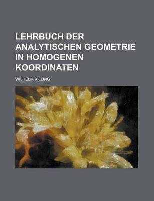 Lehrbuch Der Analytischen Geometrie in Homogenen Koordinaten - Wilhelm Killing
