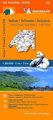 Suisse Sud-Ouest - Michelin Regional Map 552 -  Michelin
