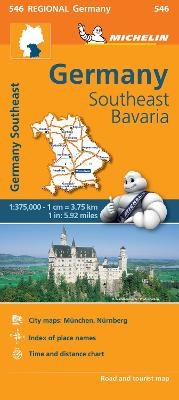 Germany Southeast, Bavaria - Michelin Regional Map 546