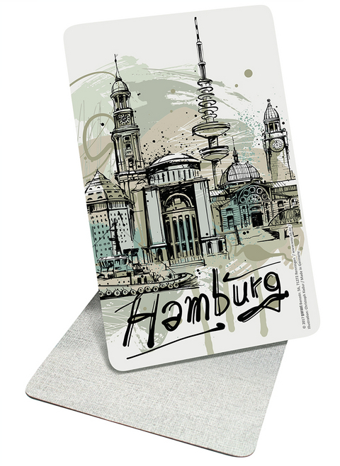 Fr&uuml;hst&uuml;cksbrettchen Hamburg Grafik - 