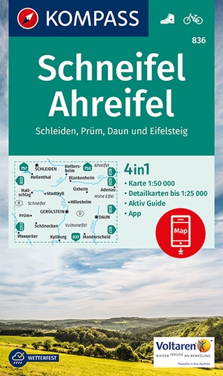 KOMPASS Wanderkarte 836 Schneifel, Ahreifel, Schleiden, Prüm, Daun, Eifelsteig 1:50.000