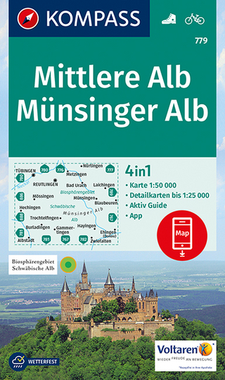 KOMPASS Wanderkarte Mittlere Alb, Münsinger Alb
