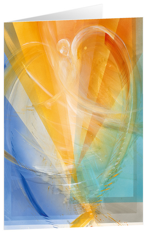 Engel der Lebensfreude - Kunst-Faltkarten ohne Text (5 St&uuml;ck) - 