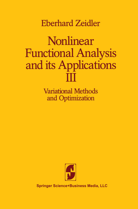 Nonlinear Functional Analysis and its Applications - E. Zeidler