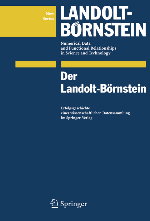 Der Landolt-B&ouml;rnstein - Otfried Madelung, Rainer Poerschke