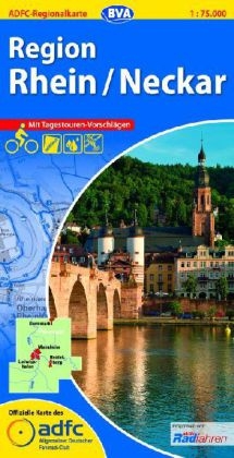 ADFC-Regionalkarte Region Rhein/Neckar mit Tagestouren-Vorschl&auml;gen, 1:75.000, rei&szlig;- und wetterfest, GPS-Tracks Download