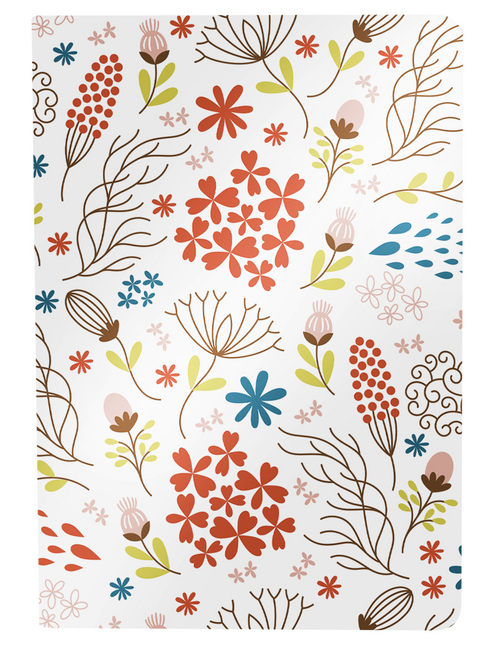 Besticktes Notizheft - Blumen