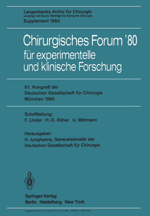 Chirurgisches Forum&rsquo;80 - 