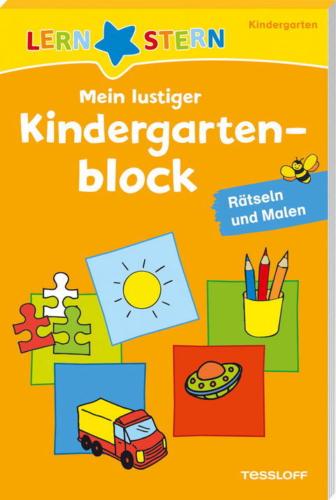LERNSTERN Mein lustiger Kindergartenblock. R&auml;tseln und Malen ab 3 Jahren