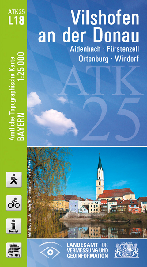 ATK25-L18 Vilshofen an der Donau (Amtliche Topographische Karte 1:25000) - Breitband und Vermessung Landesamt f&uuml;r Digitalisierung  Bayern