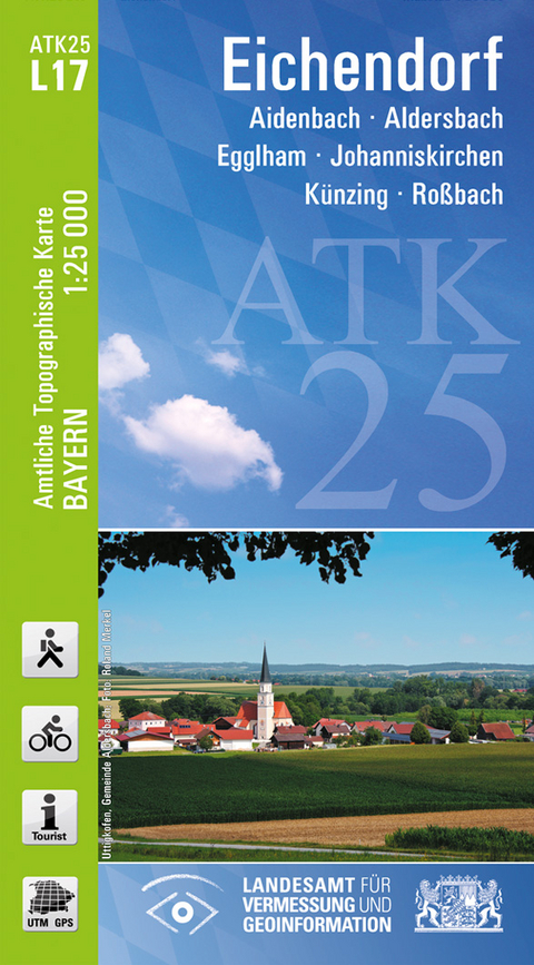 ATK25-L17 Eichendorf (Amtliche Topographische Karte 1:25000) - Breitband und Vermessung Landesamt f&uuml;r Digitalisierung  Bayern
