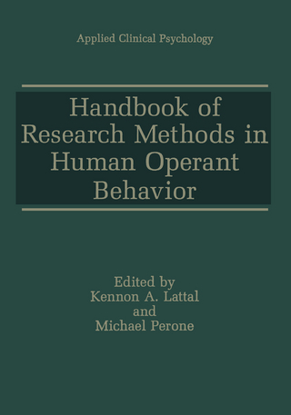 Handbook of Research Methods in Human Operant Behavior