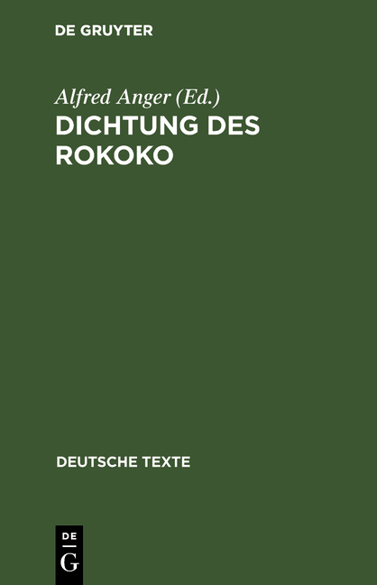 Dichtung des Rokoko - 