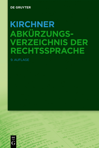 Abkürzungsverzeichnis der Rechtssprache