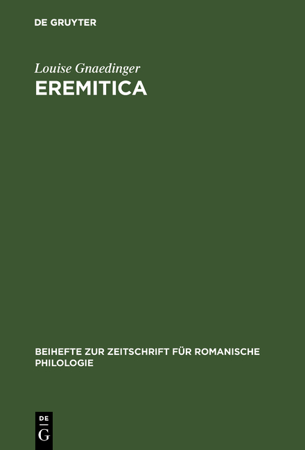Eremitica - Louise Gnaedinger