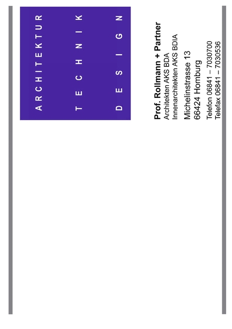 Architekturb&uuml;ro Prof. Rollmann + Partner - Hans Rollmann