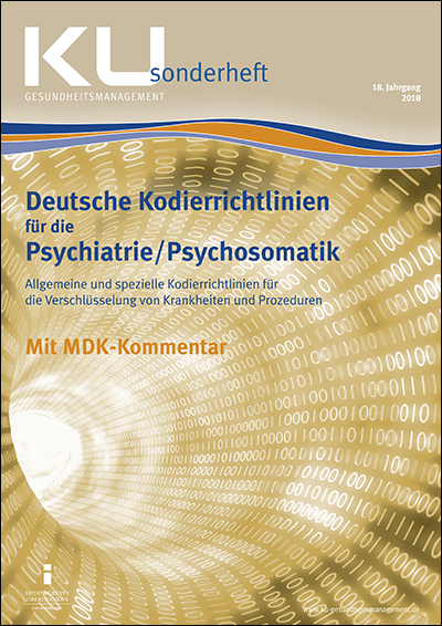 Kodierrichtlinien f&uuml;r die Psychiatrie/Psychosomatik 2018 -  InEK Institut f&uuml;r das Entgeltsystem im Krankenhaus GmbH