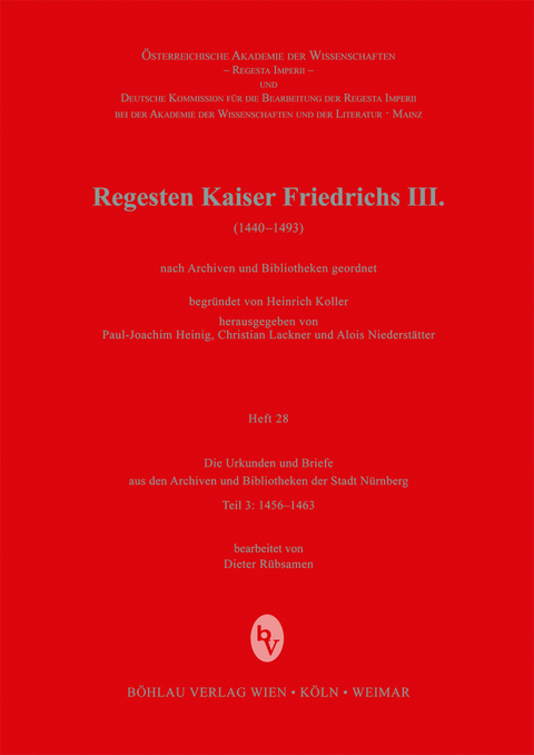 Die Urkunden und Briefe aus den Archiven und Bibliotheken der Stadt Nürnberg