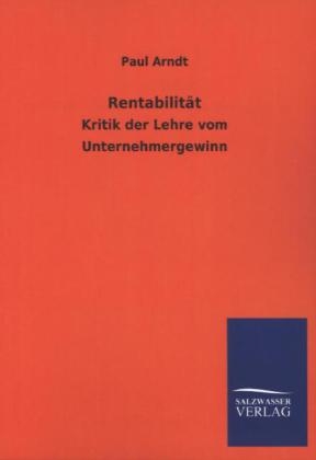Rentabilit&Atilde;&curren;t - Paul Arndt