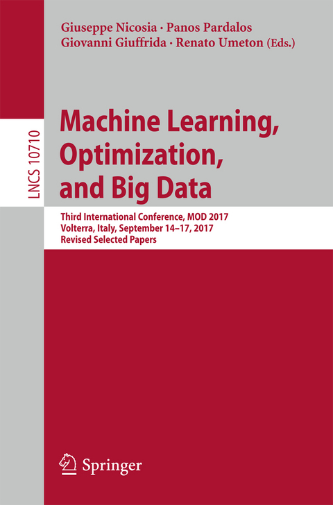 Machine Learning, Optimization, and Big Data - 