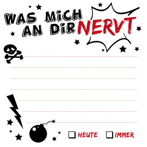 Was mich an dir nervt &ndash; Klebezettel -  riva Verlag