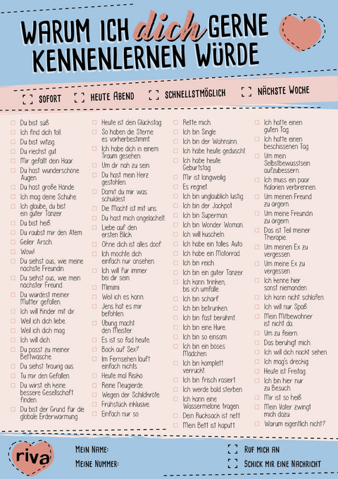 Warum ich dich gerne kennenlernen würde -  riva Verlag