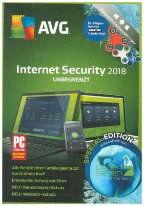 AVG Internet Security unbegrenzt 2018, 1 DVD-ROM (Special Edition)