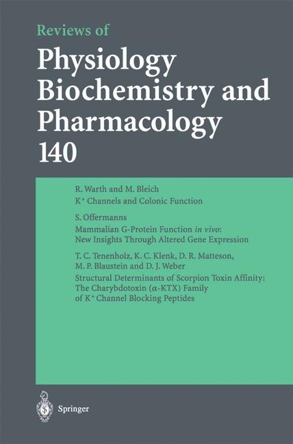 Reviews of Physiology, Biochemistry and Pharmacology - M. P. Blaustein, R. Greger, H. Grunicke, W. J. Lederer, L. M. Mendell, A. Miyajima, N. Pfanner, HG. Schultz, R. Jahn, M. Schweiger