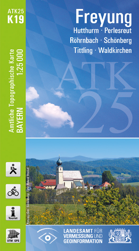ATK25-K19 Freyung (Amtliche Topographische Karte 1:25000) - Breitband und Vermessung Landesamt f&uuml;r Digitalisierung  Bayern