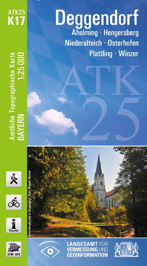 ATK25-K17 Deggendorf (Amtliche Topographische Karte 1:25000) - Breitband und Vermessung Landesamt f&uuml;r Digitalisierung  Bayern