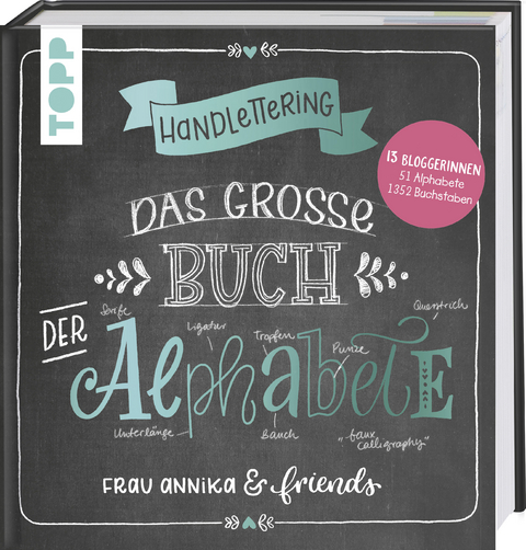 Handlettering. Das gro&szlig;e Buch der Alphabete -  Frau Annika,  dots and stripes, Sue Hiepler, Yasmin Reddig, Kirsten Albers, Christin Stapff, Ludmila Blum, Petra Mayer, Kirsten Klenner, Frau Liebling, Nathalie G&uuml;ll&uuml;, Sandra Mesas