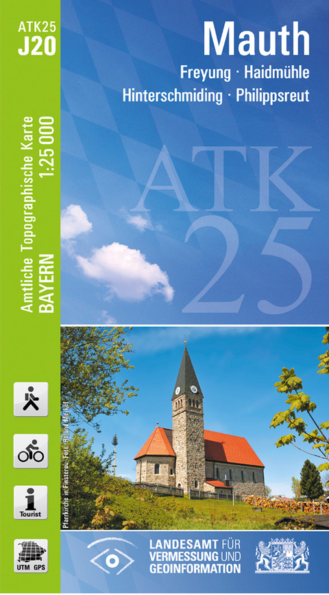 ATK25-J20 Mauth (Amtliche Topographische Karte 1:25000) - Breitband und Vermessung Landesamt f&uuml;r Digitalisierung  Bayern