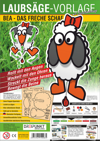 Laubsäge-Vorlage Bea - das freche Schaf