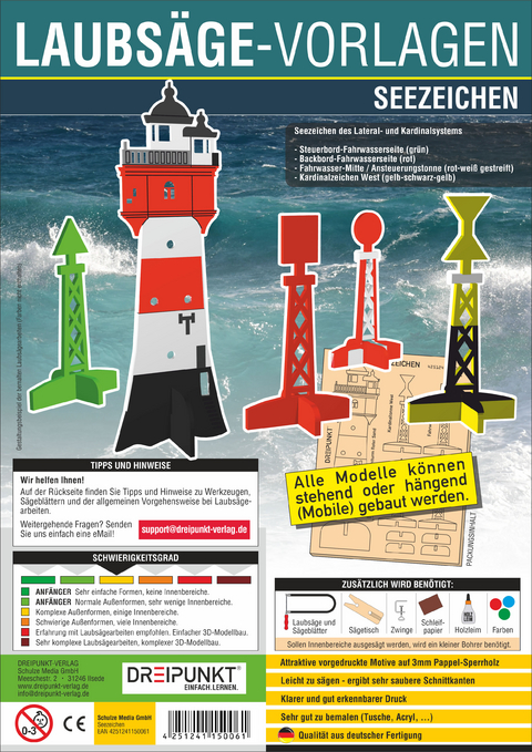 Laubs&auml;gevorlage Seezeichen - 