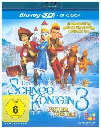 Die Schneekönigin 3 - Feuer und Eis 3D, 1 Blu-ray