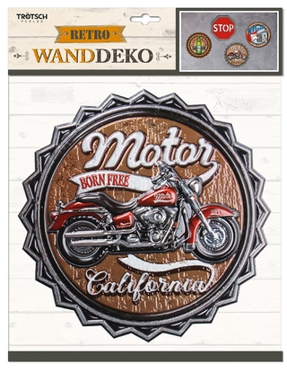 Wanddeko Retro Motorrad