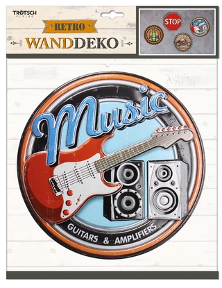Wanddeko Retro Music
