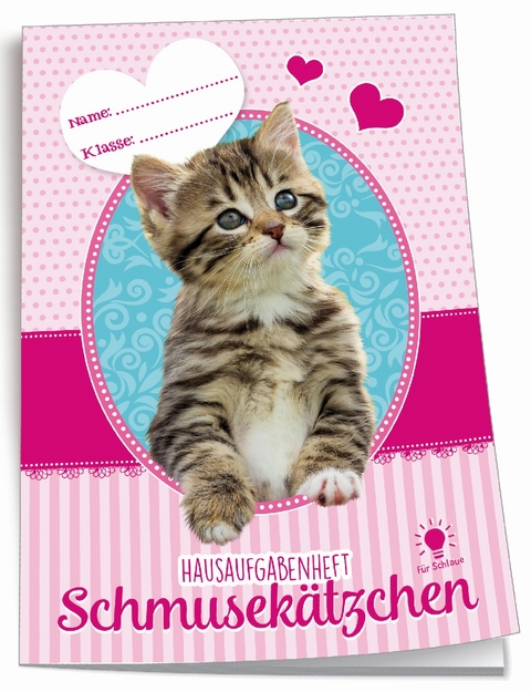 Color-Hausaufgabenheft Schmusek&auml;tzchen mit Umschlag