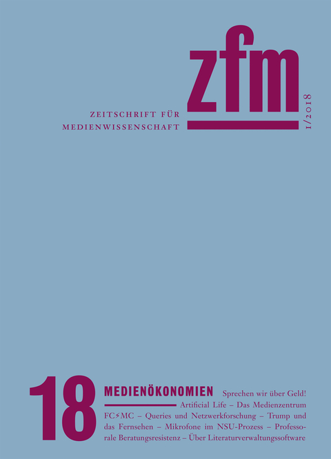 Zeitschrift f&uuml;r Medienwissenschaft 18