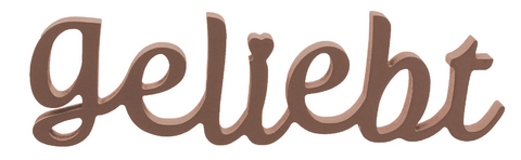 Dekowort "geliebt" kupfer