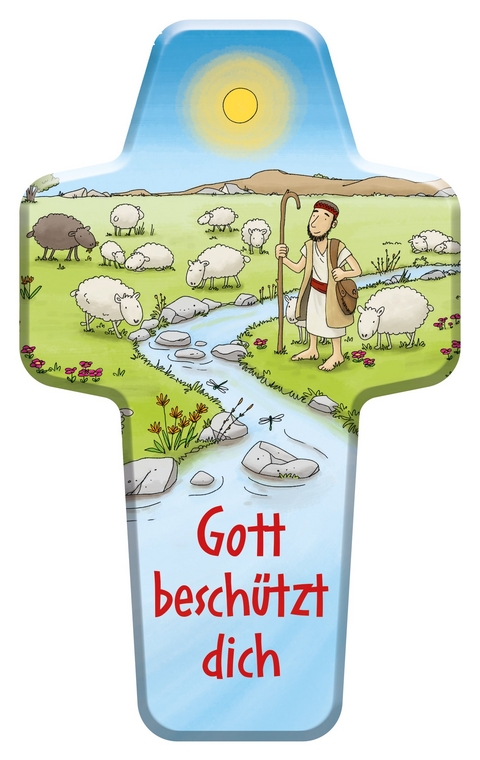 Kinderkreuz "Gott besch&uuml;tzt dich"