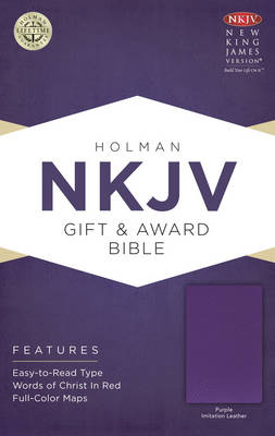 NKJV Gift & Award Bible, Purple Imitation Leather - 