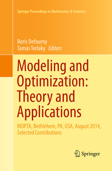 Modeling and Optimization: Theory and Applications - 