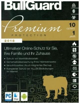 BullGuard Premium Protection 2018, 1 DVD-ROM