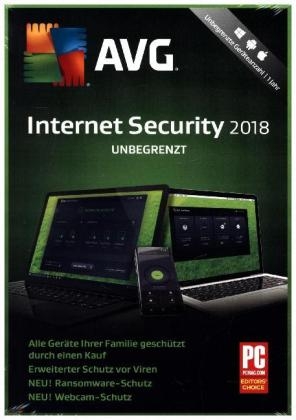 AVG Internet Security unbegrenzt 2018, 1 DVD-ROM