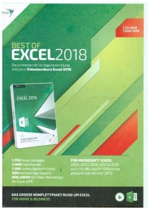 Best of Excel 2018 + Videolernkurs, 1 CD-ROM + 1 DVD-ROM