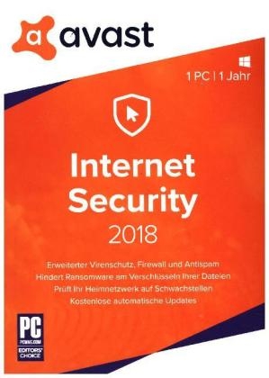 AVAST Internet Security 2018 1PC / 1 Jahr, 1 DVD-ROM