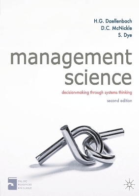 Management Science - Hans Daellenbach, Donald McNickle, Shane Dye
